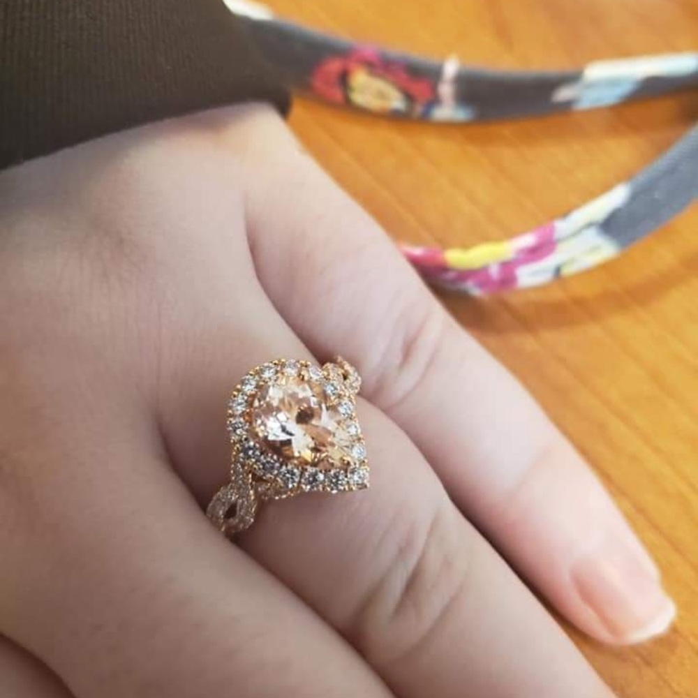 Neil Lane Morganite and Diamond ring